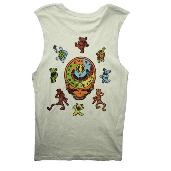 Grateful Dead Sleeveless Graphic Tee XS – 2022 Dancing Bears Band Shirt - Picture 1 of 5
